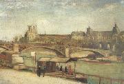Vincent Van Gogh The Pont du Carrousel and the Louvre (nn04) oil painting reproduction